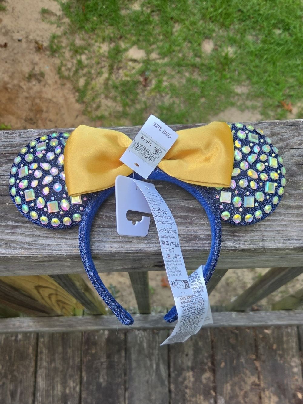 Walt Disney World 50th Anniversary Jeweled Minnie Mouse Ear Headband